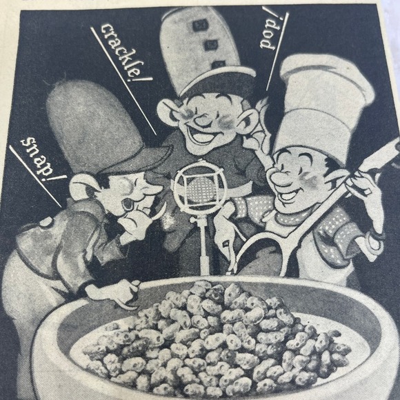 None Other - 1933 Kelloggs Rice Krispies Snap Crackle Pop 4.5x12 Magazine Advertisement FL6-6